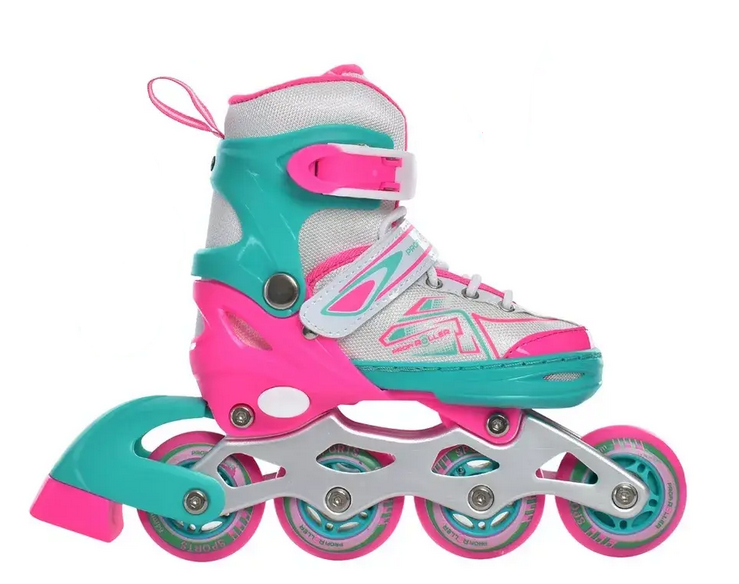 Ролики Profi A 4148-XS-PBL Рожевий/Бірюзовий (27-30)