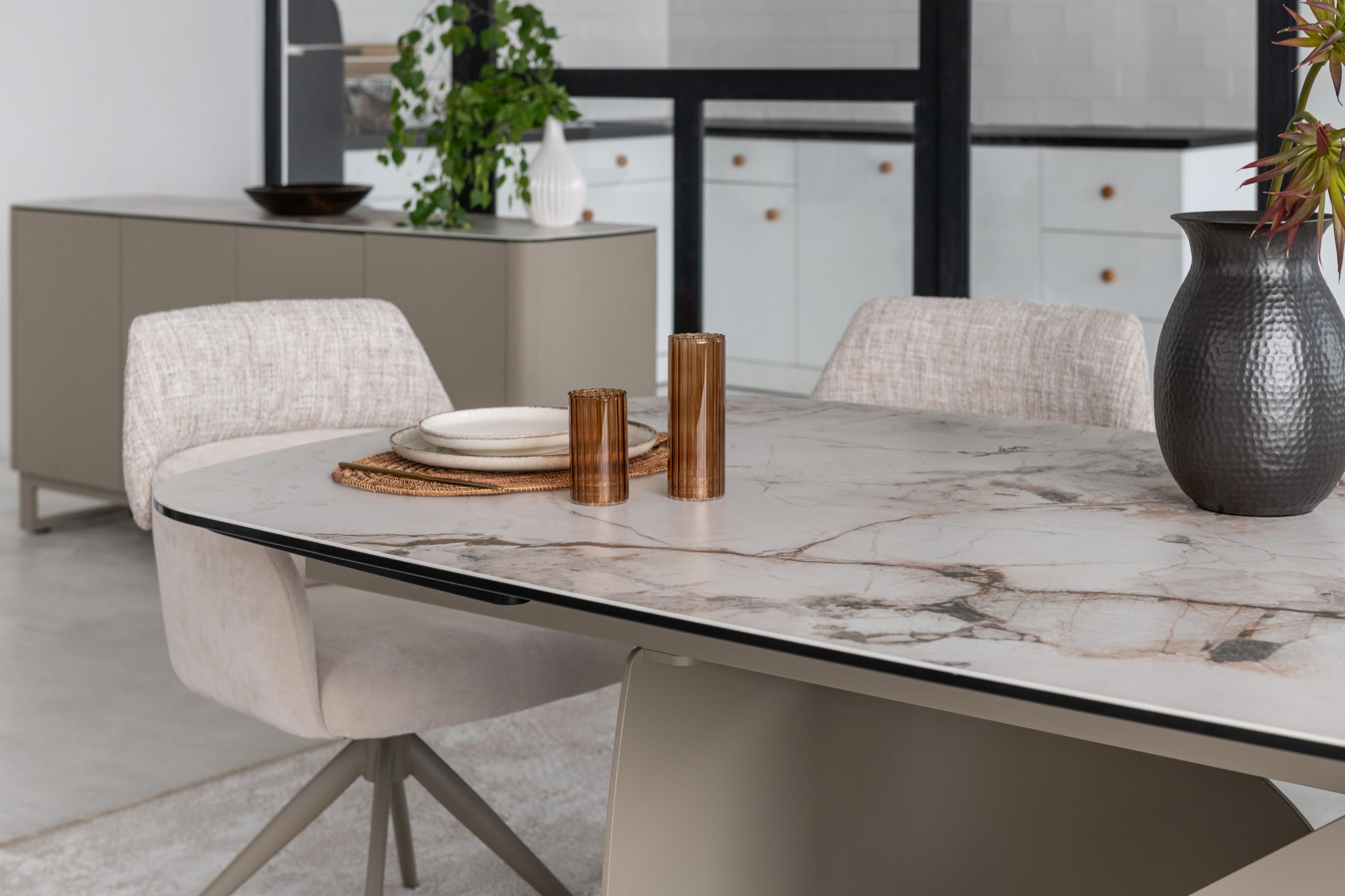 Обідній стіл розсувний Vetro Mebel Крістіано 2000/3000х1000x760 мм Аврора голд/Бежевий (TML-1300) - фото 11 Обідній стіл розсувний Vetro Mebel Крістіано 2000/3000х1000x760 мм Аврора голд/Бежевий (TML-1300) - фото 11