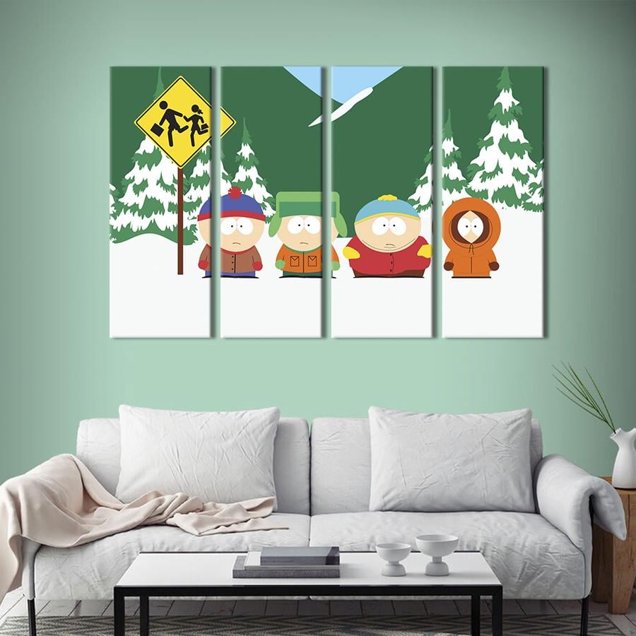 ᐉ Картина модульная из 4 частей Персонажи Южного парка XL 209x133 см ...