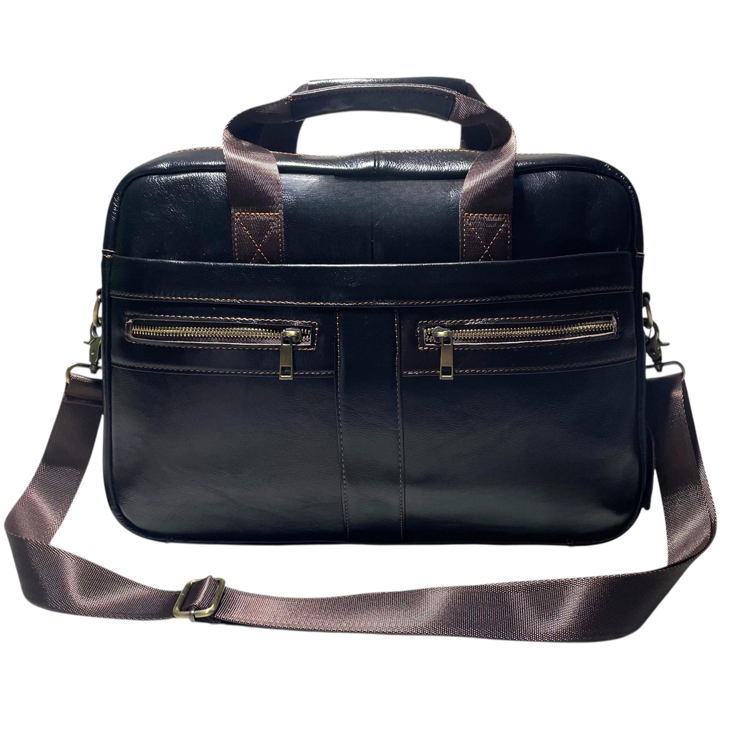 Портфель чоловічий Lorian з натуральної шкіри з регульованим плечовим ременем Темна кава (LR 252019-darkcoffee) - фото 11 Портфель чоловічий Lorian з натуральної шкіри з регульованим плечовим ременем Темна кава (LR 252019-darkcoffee) - фото 11