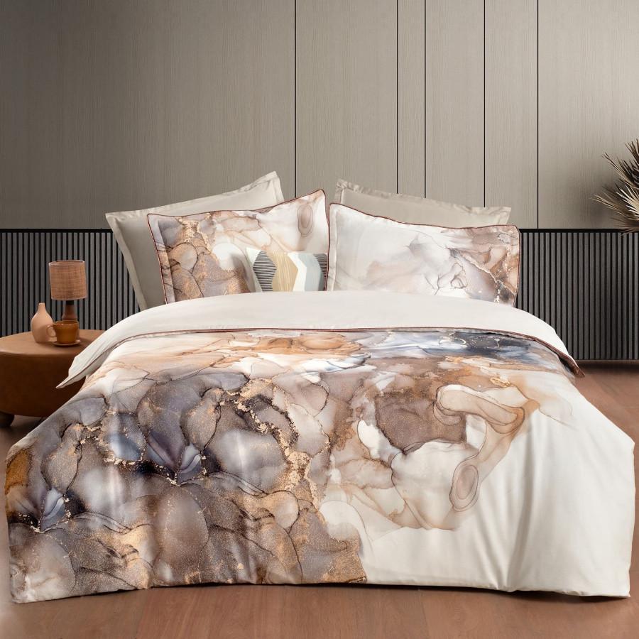 Постельное белье Sarev Drina krem 300ТС делюкс сатин евро