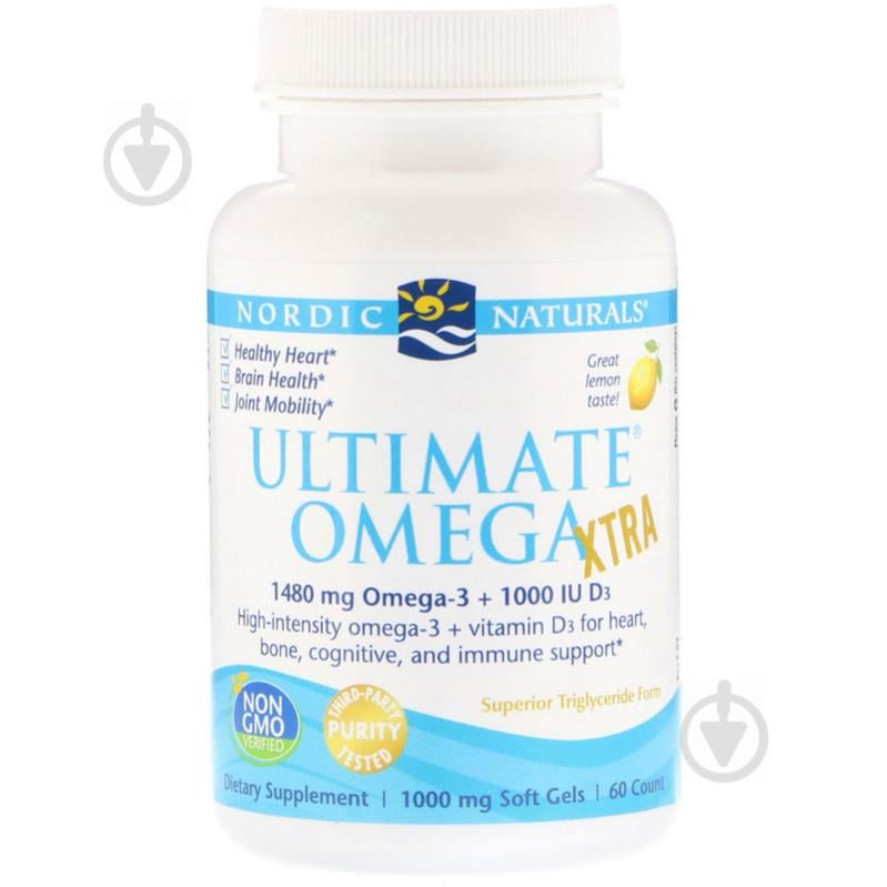 Риб'ячий жир Nordic Naturals Ultimate Omega Lemon 1000 мг 60 Капсул (NOR01799) Риб'ячий жир Nordic Naturals Ultimate Omega Lemon 1000 мг 60 Капсул (NOR01799)