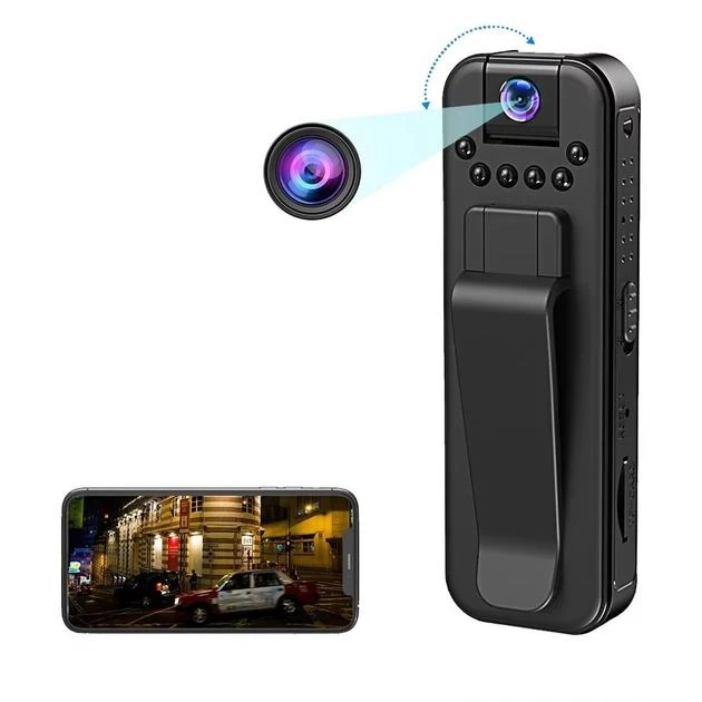 Боді-камера нагрудна L7 для відеоспостереження з поворотним об'єктивом та кріпленням на одяг (9528) - фото 9