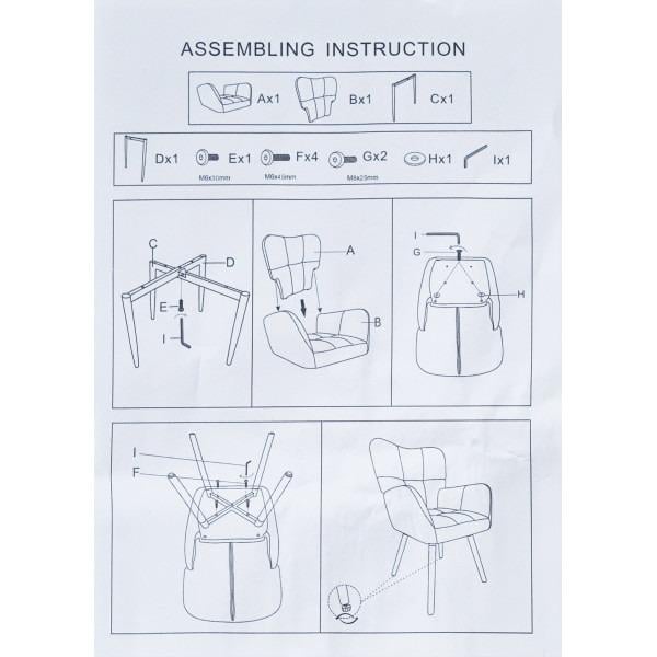 Крісло м'яке Флор тканина букле Жовтий - фото 4 Крісло м'яке Флор тканина букле Жовтий - фото 4