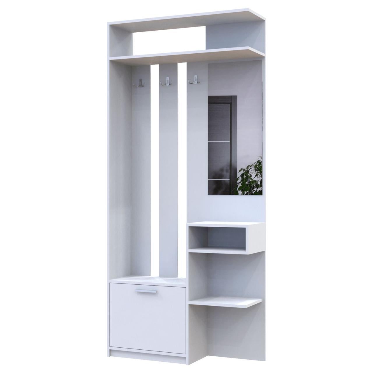 Прихожая Doros Ривьера 91,5х30х203 см Белая (DRS-011332)