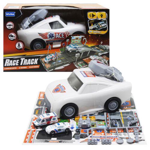 Парковка-трек із запускачем Швидка допомога 25х17х16 см (193421)