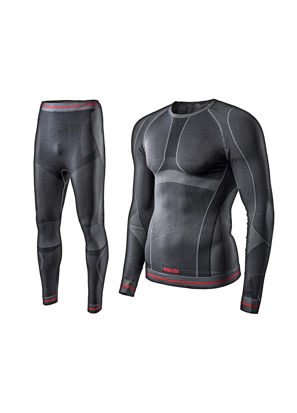 Комплект термобілизни чоловічий Brugi 4RAT/4RAW X15 S/M Grey (BRG-4RAT/4RAW-X15-GR-S/M)