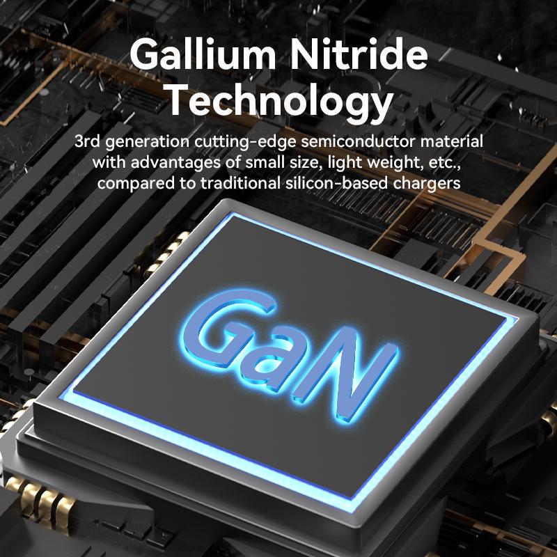 Зарядное устройство Vention 65W GaN 2x Type-C/USB быстрая зарядка 65Вт 3-портовый USB Черный (FEDB0-EU) - фото 3