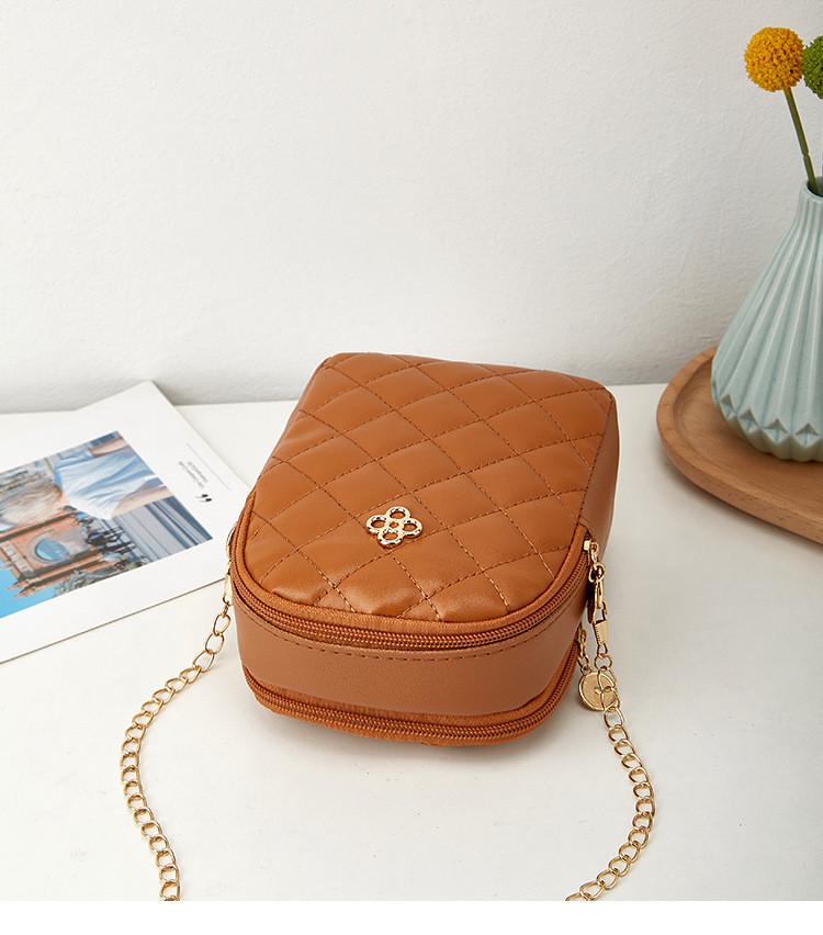 Сумка жіноча для телефону з плечовим ремінцем Коричневий - фото 3 Сумка жіноча для телефону з плечовим ремінцем Коричневий - фото 3