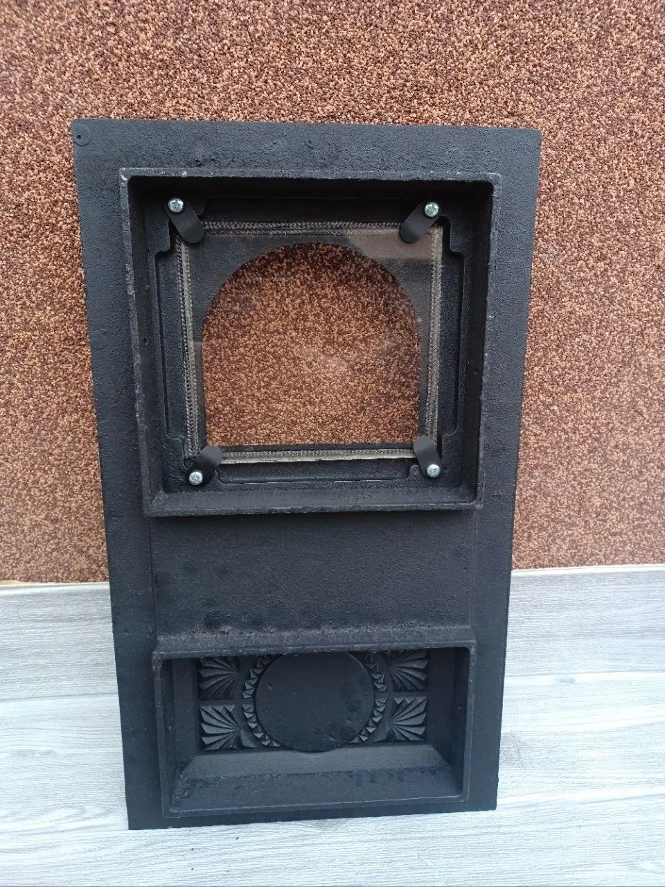 Дверцята пічні чавунні спарені Вікторія з термосклом 505х290 мм - фото 3 Дверцята пічні чавунні спарені Вікторія з термосклом 505х290 мм - фото 3