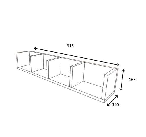Полка настенная Макао 915х165х165 мм Венге - фото 5