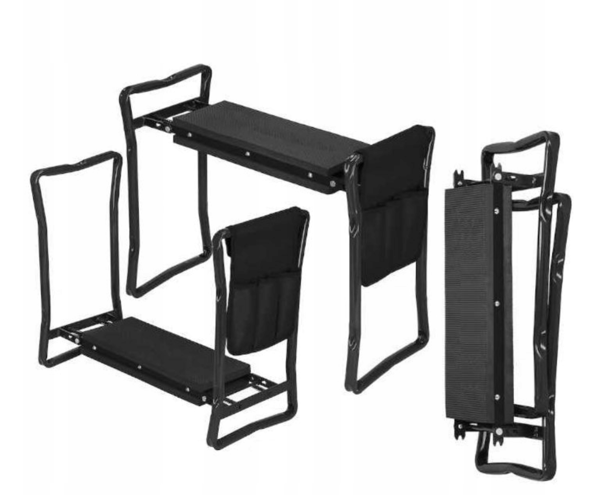 Табурет лавка складаний садовий Kraft&Dele KD10634 з органайзером для садових інструментів Чорний - фото 10 Табурет лавка складаний садовий Kraft&Dele KD10634 з органайзером для садових інструментів Чорний - фото 10