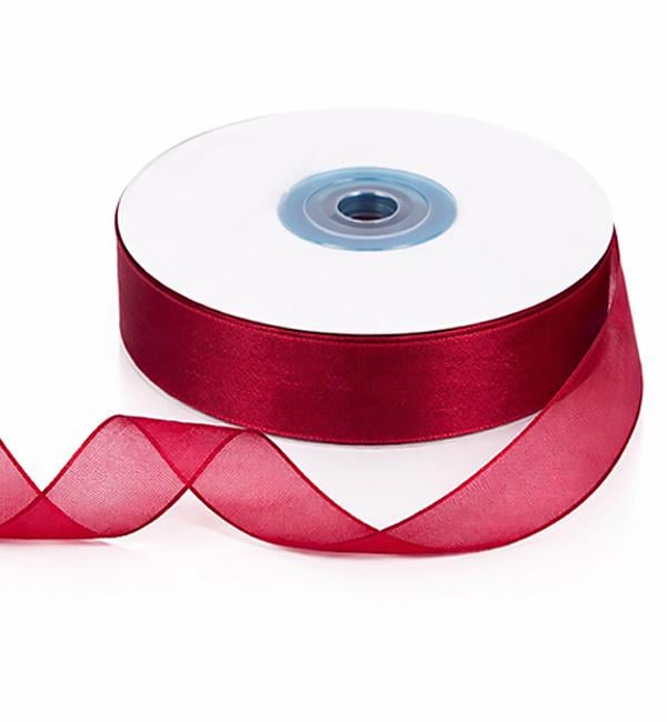 Лента органза 2,5 смx46 м Бордовый (10796)