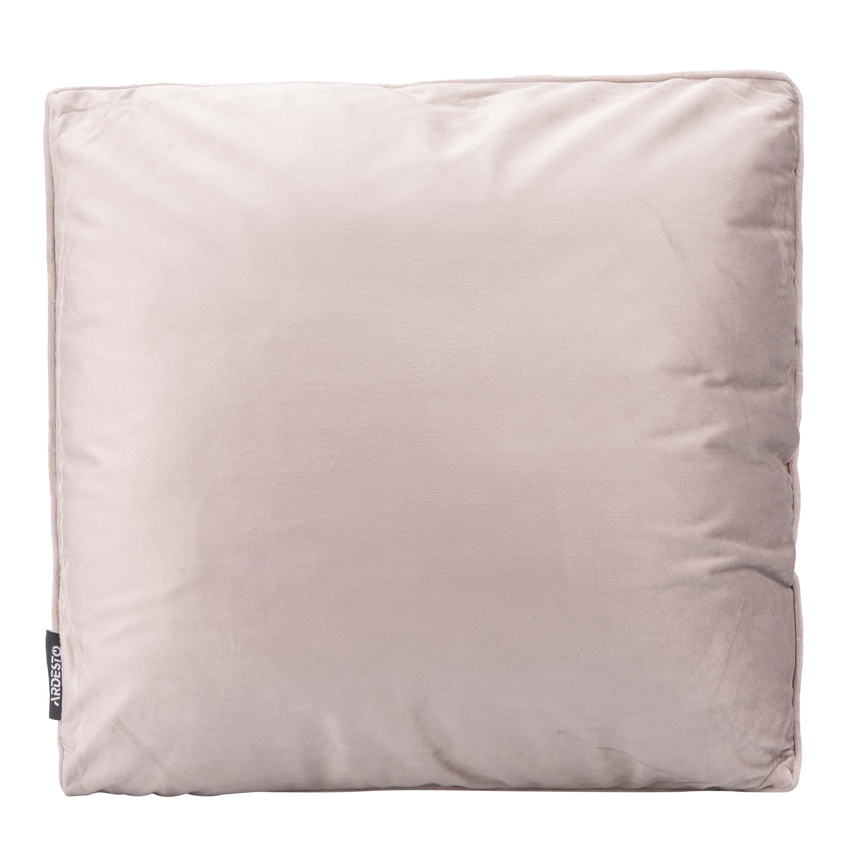 Декоративная подушка Ardesto ART1032TA велюр/полиэстер 45x45 см Бежевый (898eab12) - фото 1 Декоративная подушка Ardesto ART1032TA велюр/полиэстер 45x45 см Бежевый (898eab12) - фото 1