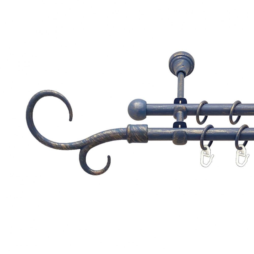 Карниз металлический Orvit Крюк Двойной двухрядный открытый/гладкая труба/кольцо металлическое Голубь Золотая 16/16 мм 300 см (00-00015636) Карниз металлический Orvit Крюк Двойной двухрядный открытый/гладкая труба/кольцо металлическое Голубь Золотая 16/16 мм 300 см (00-00015636)