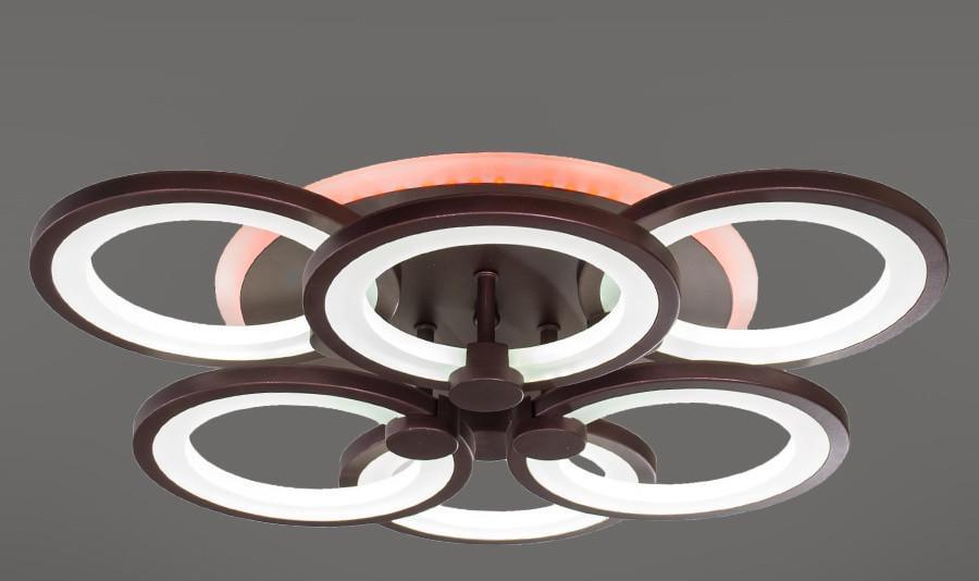 Люстра потолочная с димером LED 8022/3+3WH 3col dim (2437589308)