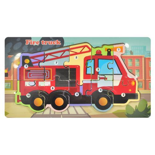 Дерев'яна іграшка HOME Пазли MD 1924 транспорт/тварини