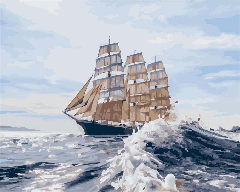 Картина по номерам ArtStory На всех парусах 40x50 см (AS0996)