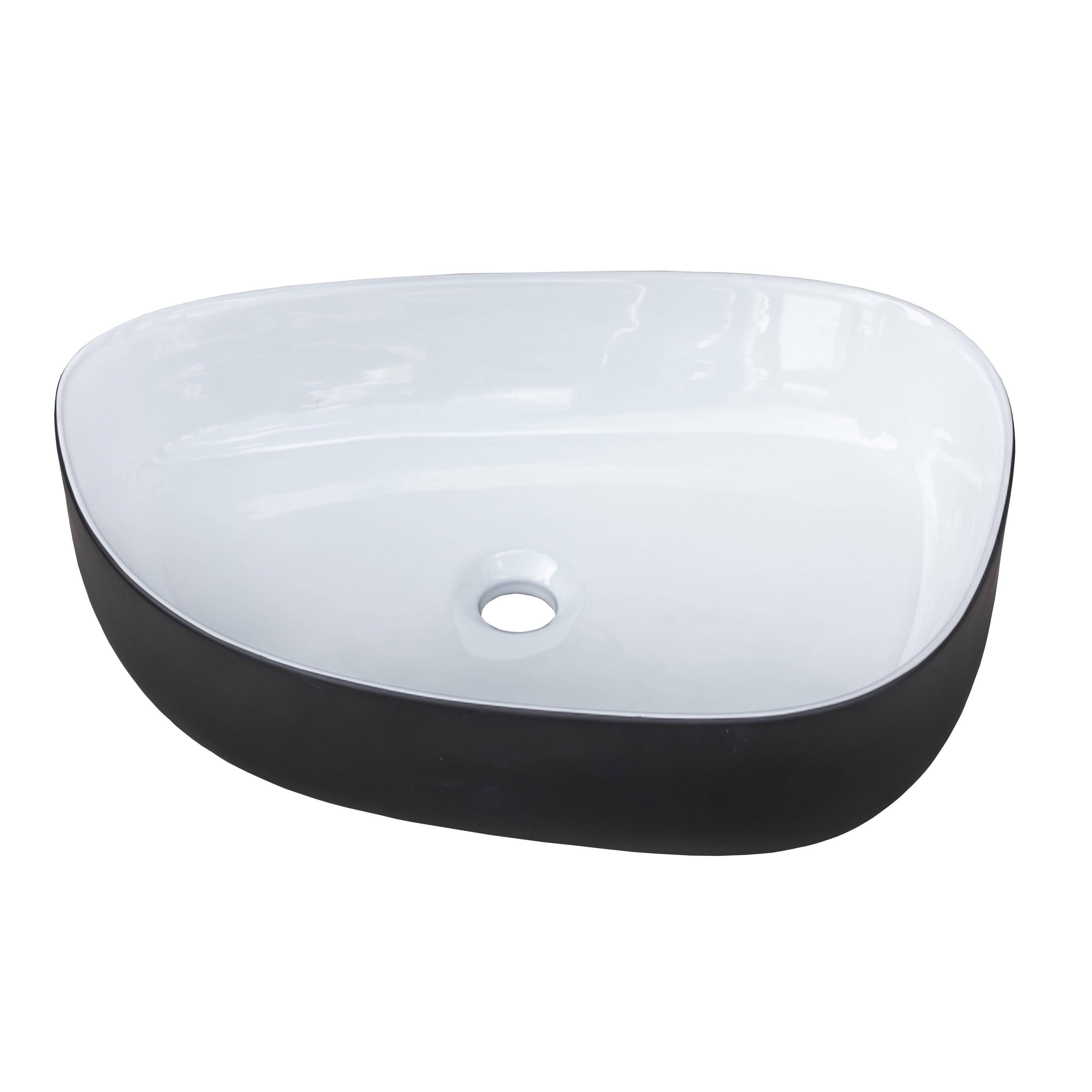 Умывальник VIVIA Insana Stern 550x140x400 мм Черный/Белый (GAА0056059)