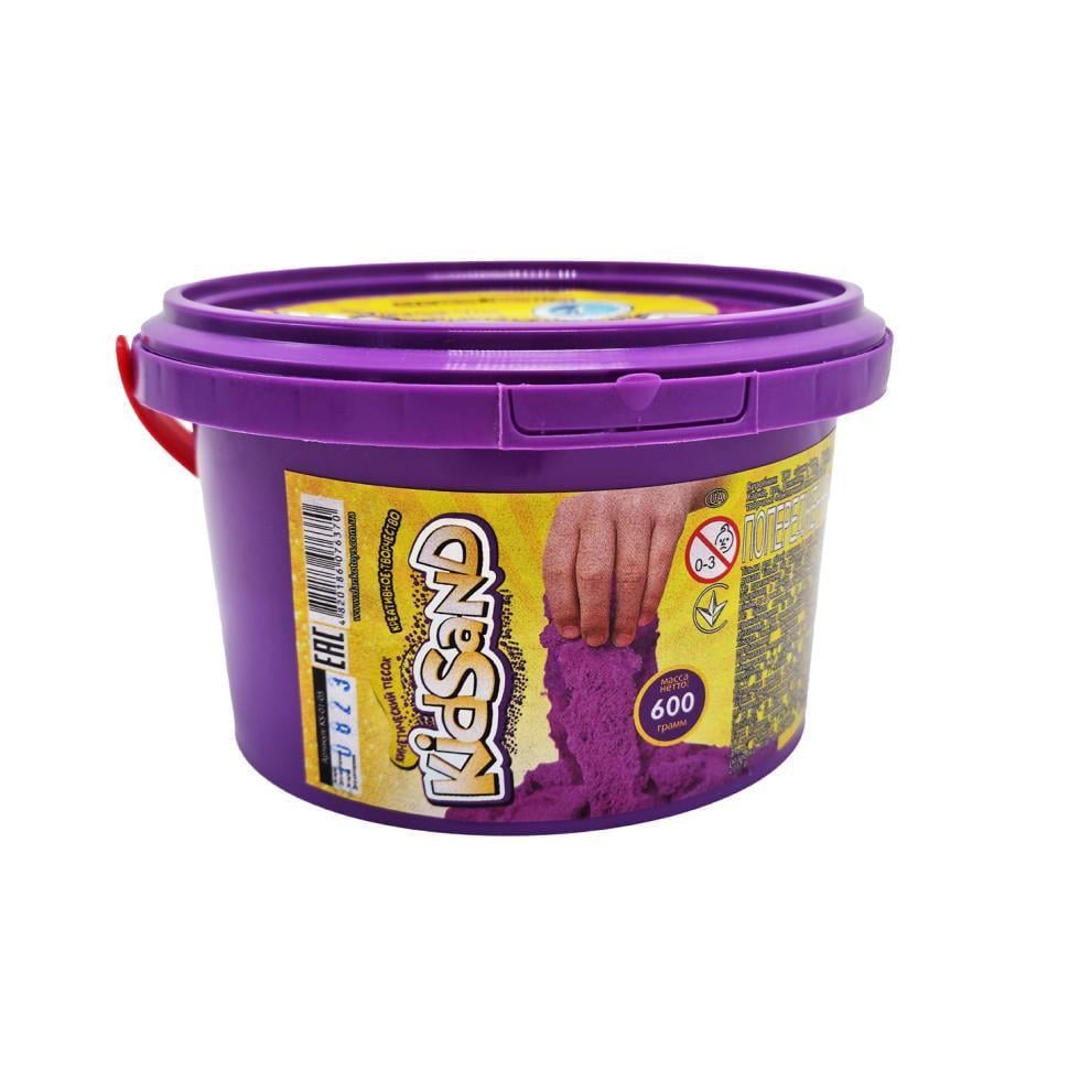 Креативна творчість кінетичний пісок Danko Toys KidSand KS-01-05 600 г Фіолетовий (RLT33151s43843)