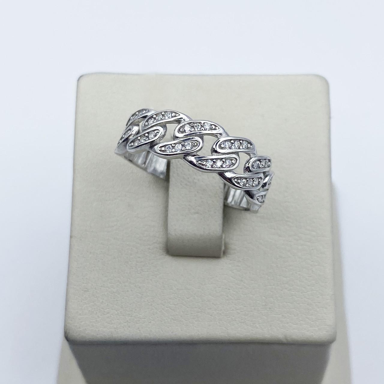 Кольцо серебряное Цепь с кубическим цирконием р. 19 2,25 г (2034915434)