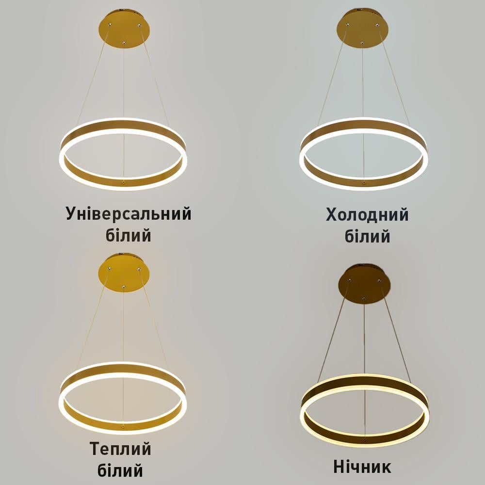 Люстра-смарт світлодіодна підвісна ESLLSE STELLA R 64 Вт 400x1200 мм Золотий (141-10035-01) - фото 3 Люстра-смарт світлодіодна підвісна ESLLSE STELLA R 64 Вт 400x1200 мм Золотий (141-10035-01) - фото 3