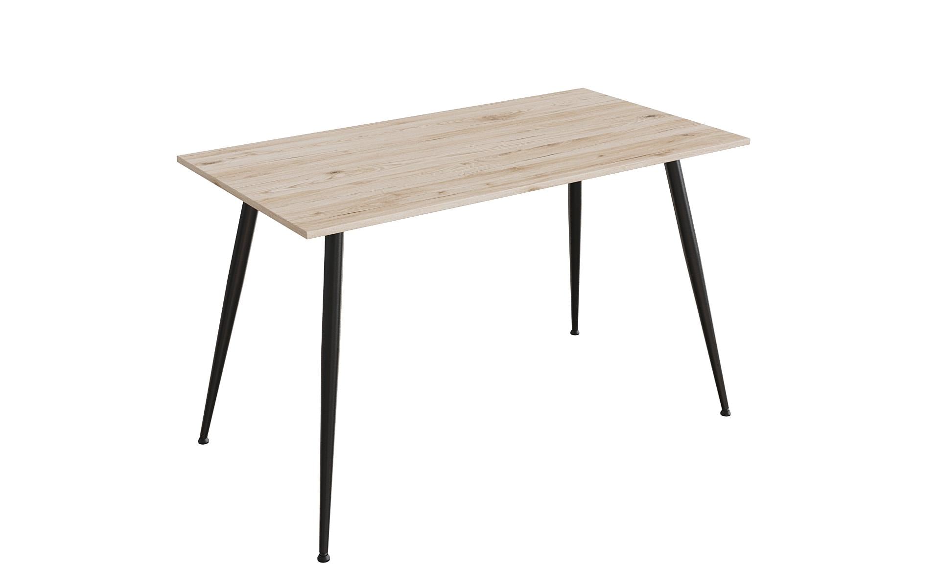 Обеденный стол Ferrum-decor Марсель 40 металл/ДСП 16 мм 75x120x70 см Черный/Дуб Сан-Марино (FRD-106766)