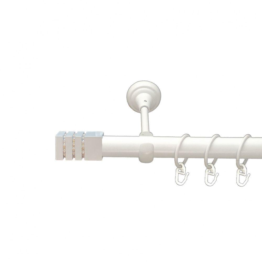 Карниз металлический Orvit Ацтека однорядный открытый/гладкая труба/кольцо металлическое Арктис 25 мм 240 см (00-00010168)