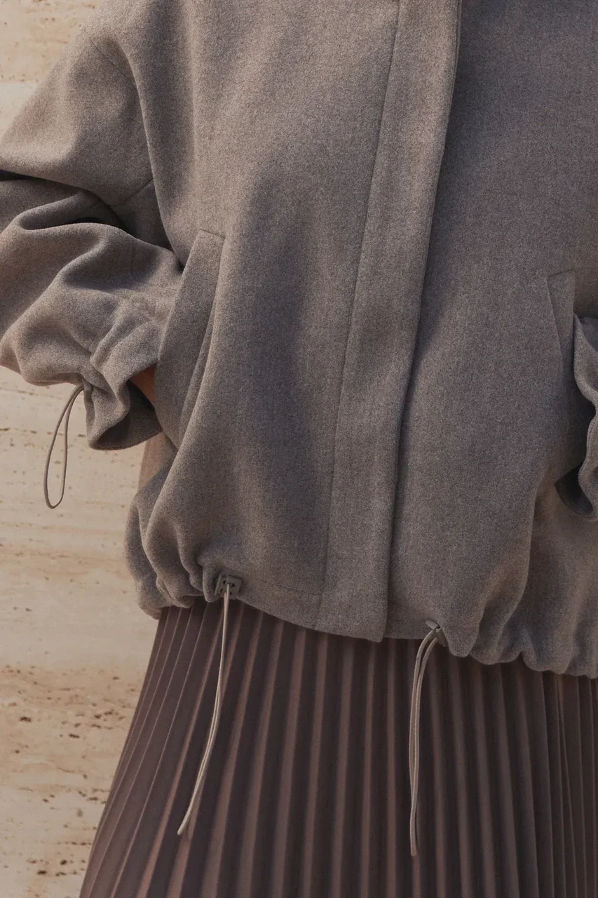 Пальто жіноче укорочене Seventeen XXL-3XL Коричневий (2701145554) - фото 3 Пальто жіноче укорочене Seventeen XXL-3XL Коричневий (2701145554) - фото 3