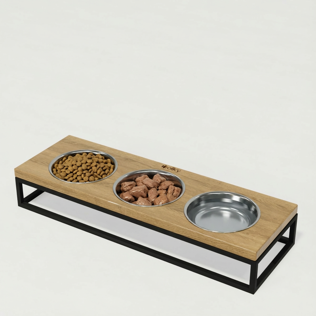 Миски на підставці для котів і маленьких собак Hollky Base Bar 3х0,45 л (Bar-54187-BLNT) - фото 1 Миски на підставці для котів і маленьких собак Hollky Base Bar 3х0,45 л (Bar-54187-BLNT) - фото 1