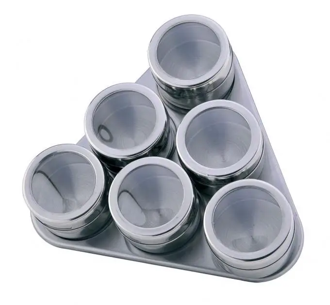 Набір для спецій на магнітній підставці Benson BN-007 сталь 6 предметів (13917484)