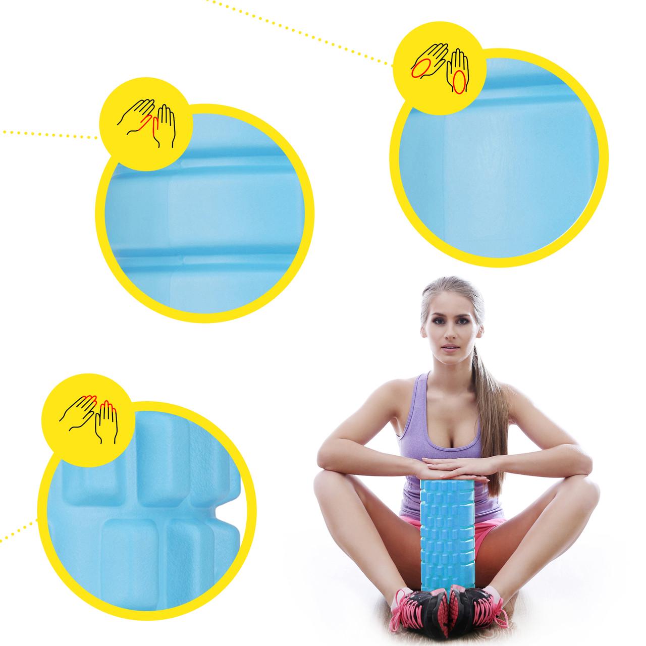 Массажный ролик Cornix EVA 45х14 см XR-0044 Sky Blue (2707033021) - фото 4 Массажный ролик Cornix EVA 45х14 см XR-0044 Sky Blue (2707033021) - фото 4