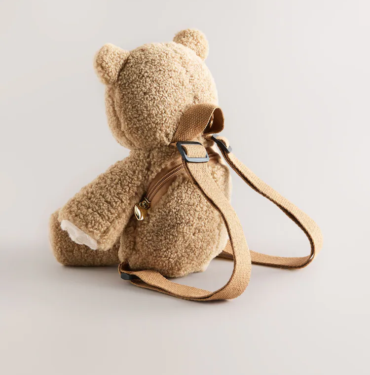 Рюкзак плюшевый Мишка Bear Backpack Коричневый - фото 3