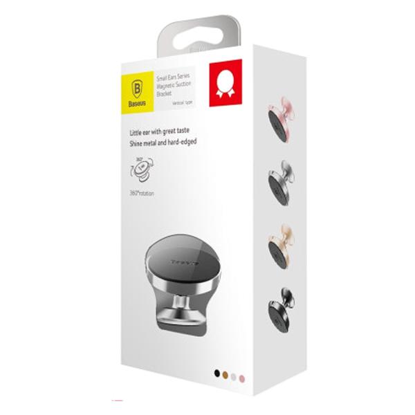 Автодержатель магнитный Baseus Small Ears Series Magnetic Bracket Серебристый (SUER-С01) - фото 6