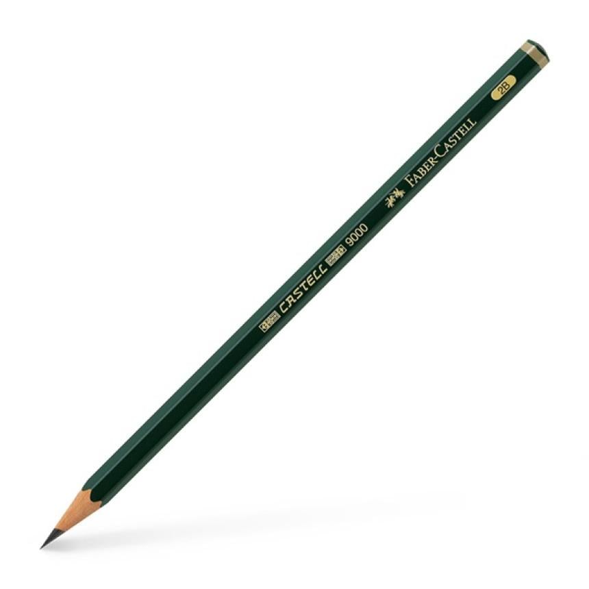 Карандаш чернографитный Faber-Castell 9000 2B (24115) Карандаш чернографитный Faber-Castell 9000 2B (24115)