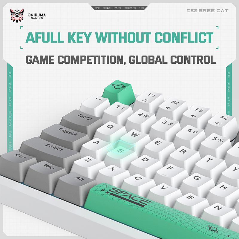 Клавиатура механическая игровая Onikuma G38 White RGB переключатели Brown Switch (29850690) - фото 6 Клавиатура механическая игровая Onikuma G38 White RGB переключатели Brown Switch (29850690) - фото 6