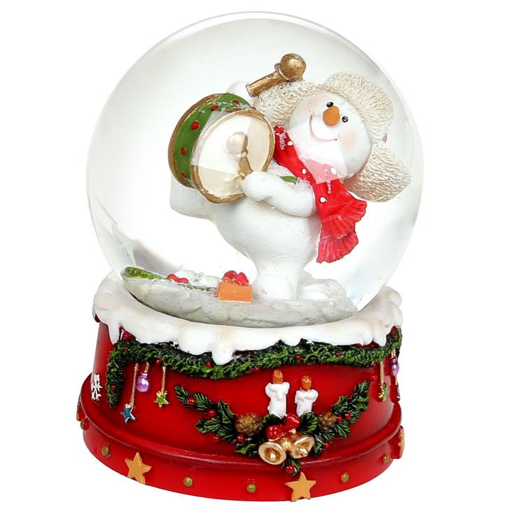 Декоративный водяной шар BonaDi Снеговик с барабаном (559-449)