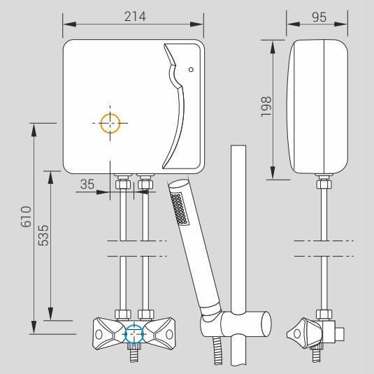 Нагрівач води проточний електричний Kospel Primus EPJ.P-5.5 220В (23355243) - фото 2