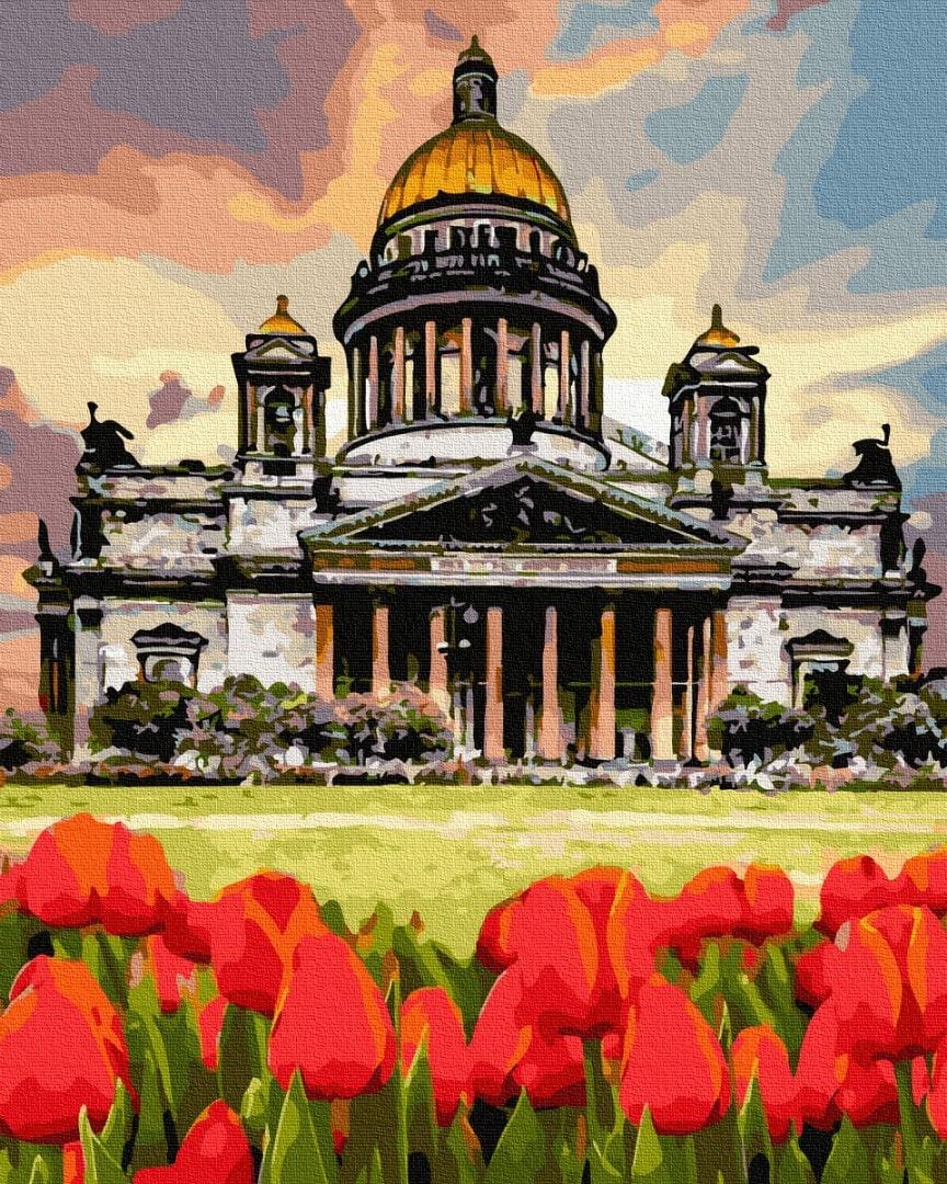 Картина по номерам Brushme GX36522 Тюльпани у Берлинского собора 40х50 см (1404575475)