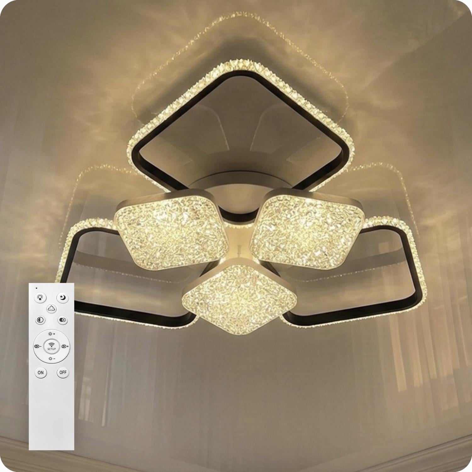 Люстра світлодіодна 517 Light з пультом 144 Вт Чорний (02127)