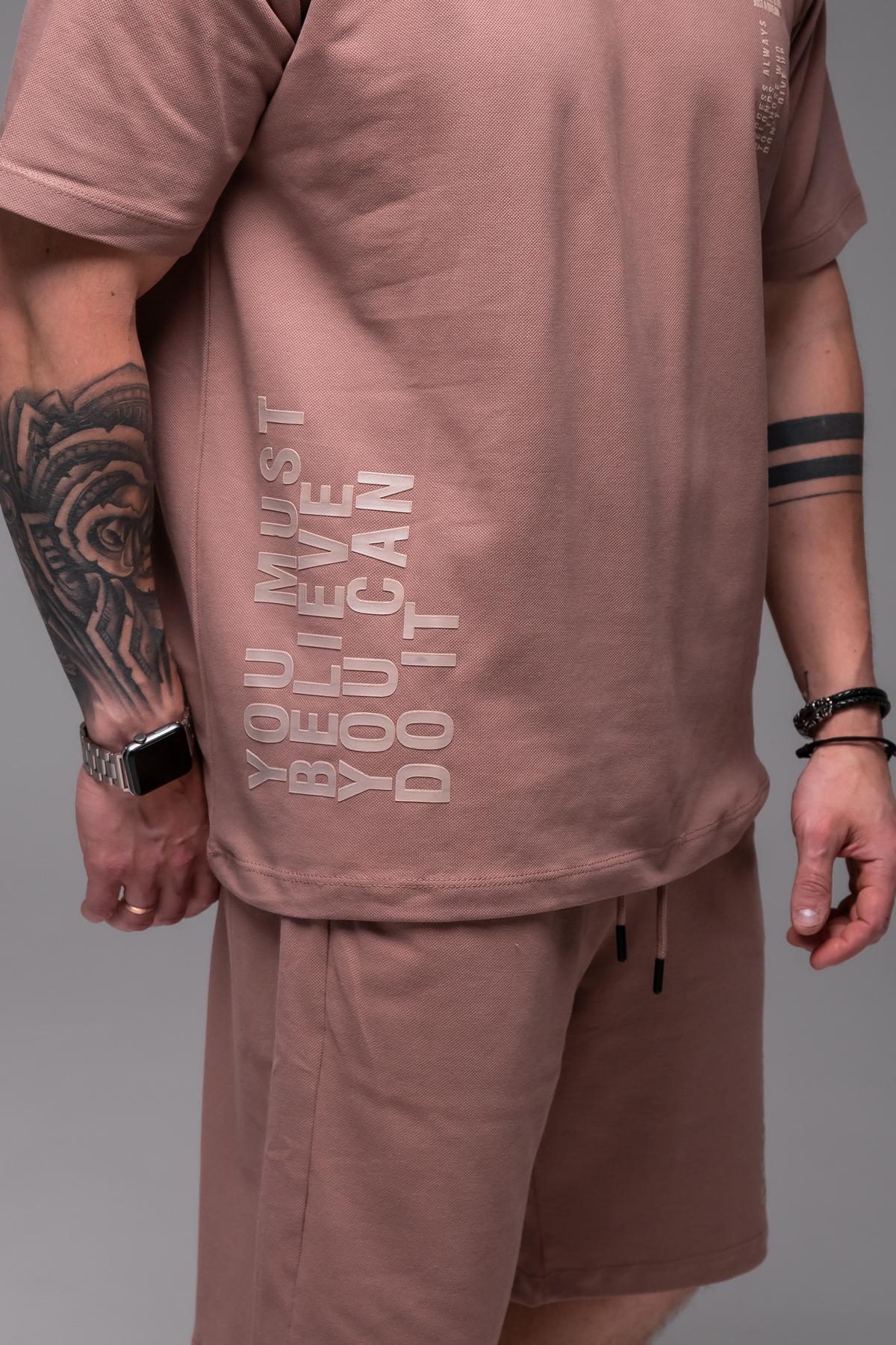 Прогулочный костюм мужской Must Believe оверсайз XL Кофейный (2385/2/3) - фото 5