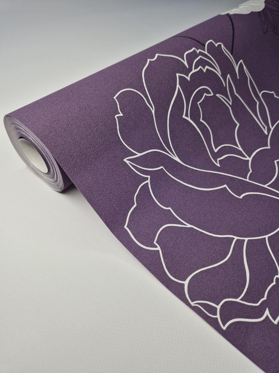 Шпалери вінілові Marburg 6465-30 з квітковим візерунком для спальні/вітальні/передпокою/дівочої кімнати 10x0,53 м Фіолетовий (2560385284) - фото 3 Шпалери вінілові Marburg 6465-30 з квітковим візерунком для спальні/вітальні/передпокою/дівочої кімнати 10x0,53 м Фіолетовий (2560385284) - фото 3