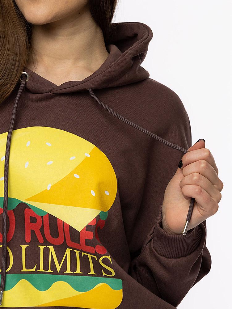 Худі жіноче оверсайз ЦБ-00214147 р. 42 Капучино (SKT000895763) - фото 2