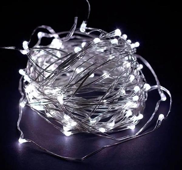 Гирлянда Капля 100W-4 7321 100 LED медный провод 10 м смена режимов Белый (41934)