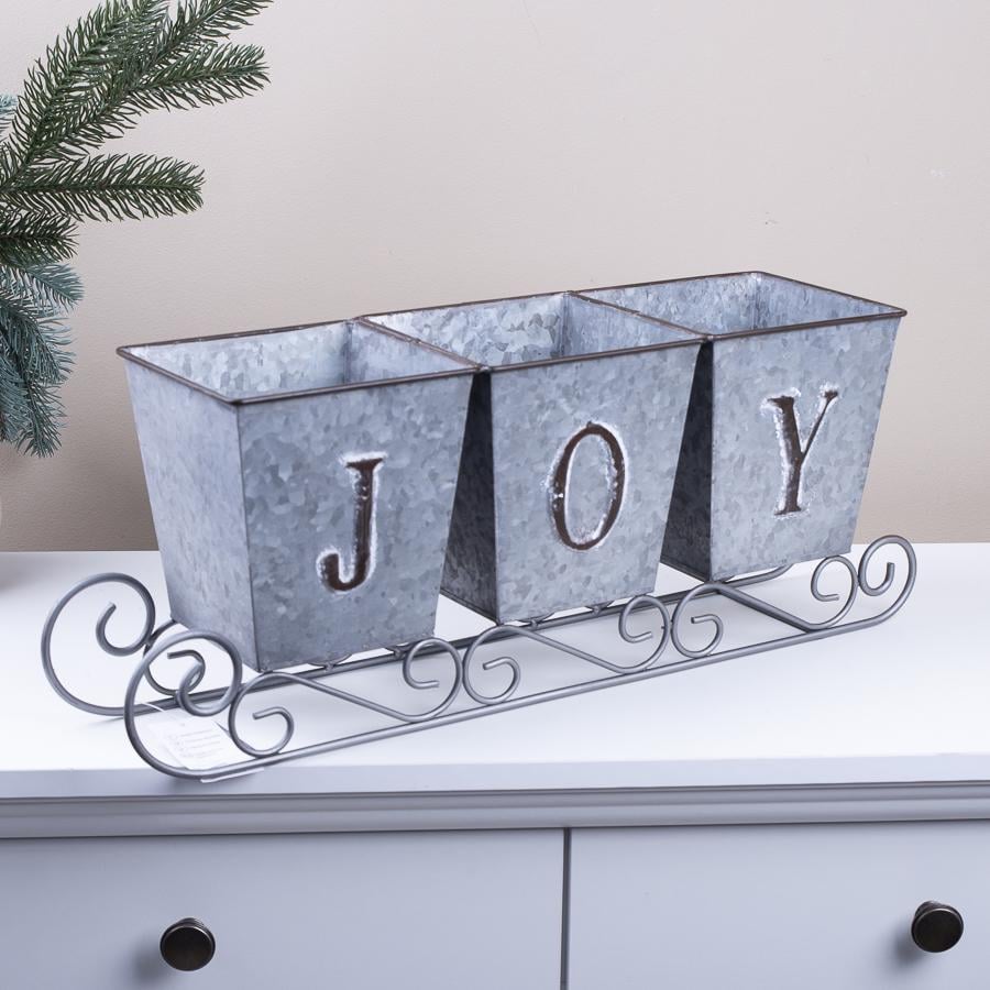 Санки декоративні з кашпо JOY (7395) Санки декоративні з кашпо JOY (7395)