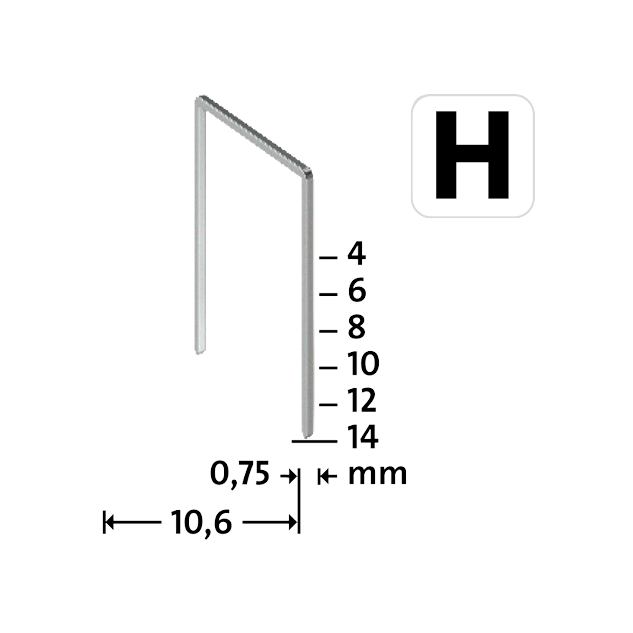 Скоби Novus для будівельного степлера H тип 37 10 мм (042-0786) - фото 2 Скоби Novus для будівельного степлера H тип 37 10 мм (042-0786) - фото 2