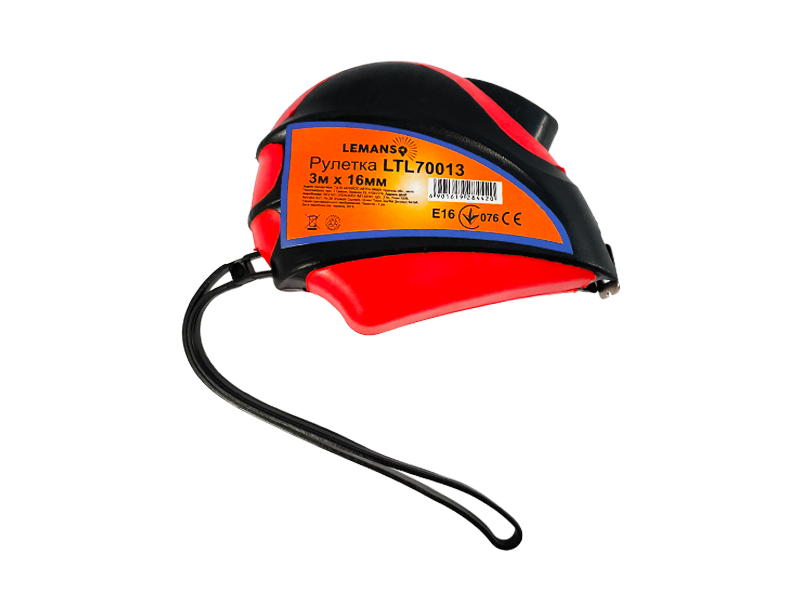 Рулетка Lemanso LTL70013 3 м х 16 мм Красно-черный (6399)