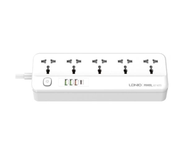 Удлинитель сетевой LDNIO SC5415 5 universal ports /1 PD/1 QC/2 auto ID 2 м White