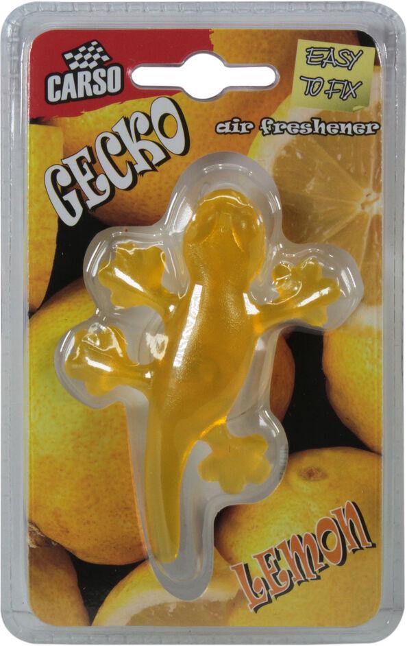 Ароматизатор для авто Carso Gecko Lemon на зеркало гель (0314122)
