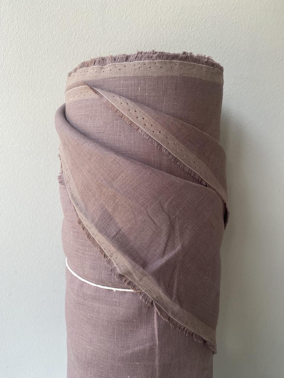 Ткань LINEN PLUS льняная 260 см 1637 Светло-коричневый - фото 8